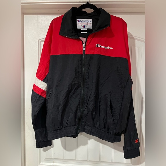 Vintage Champion windbreaker jacket men’s size Large - Picture 1 of 4